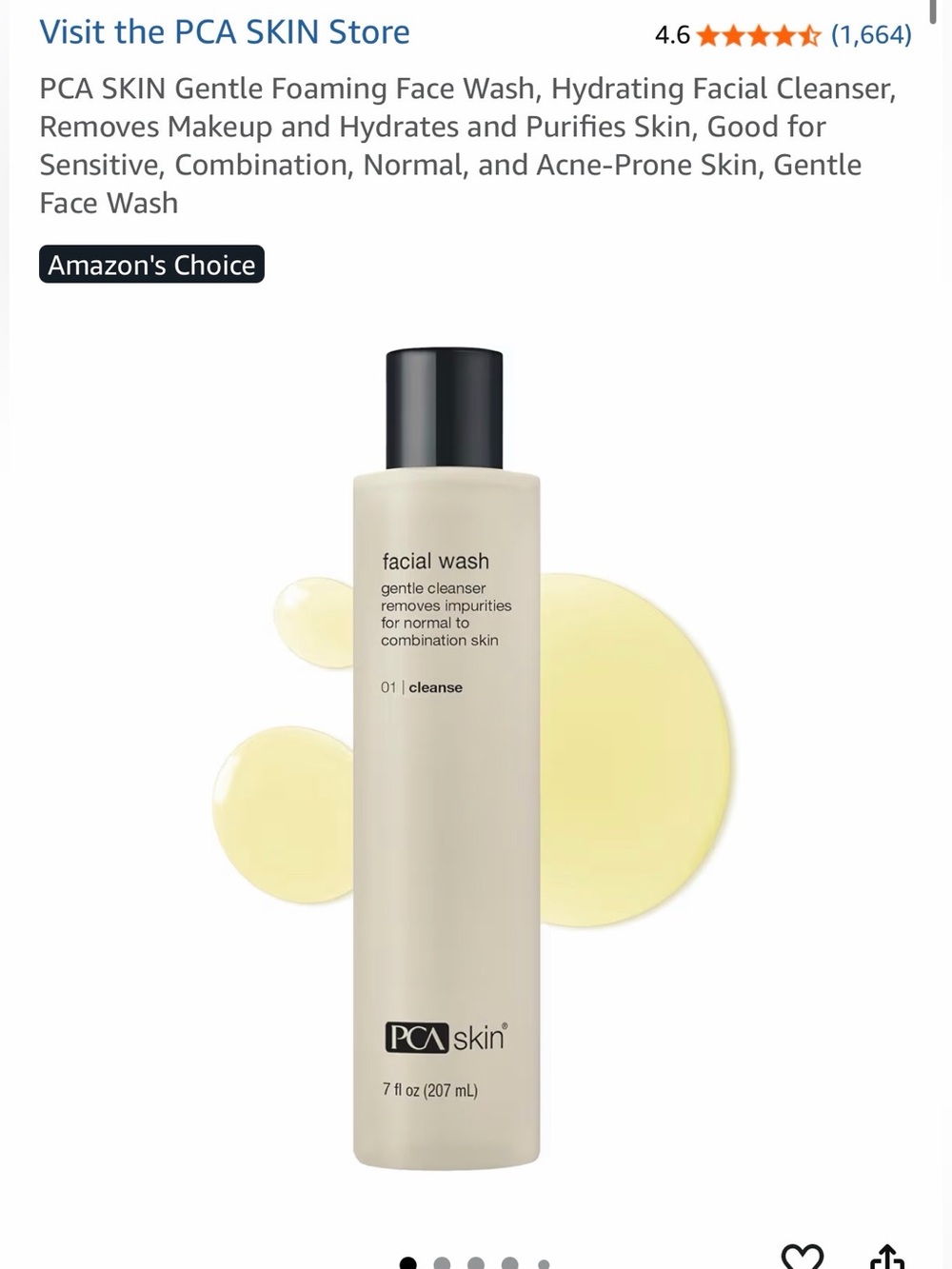 NEW PCA Skin Facial Wash Gentle Cleanser -